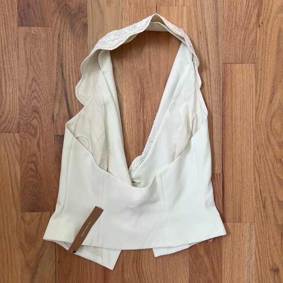 NWT - reformation - primrose vest in cream - size 6 - Picture 5 of 7